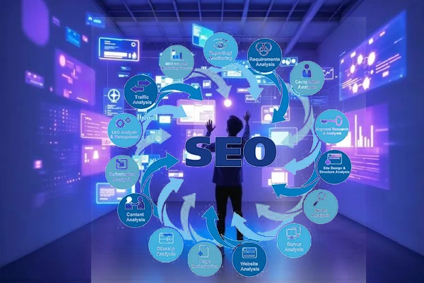 Ilustrasi cara kerja SEO Google dalam mendukung strategi marketing digital